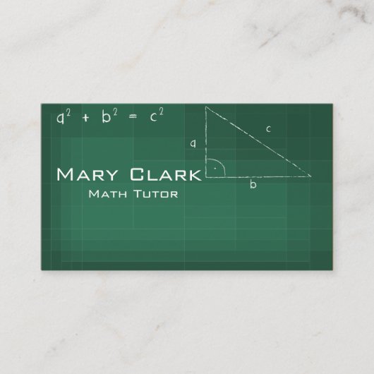Carte de visite de tuteur de maths (Devant)