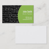Carte de visite de tuteur de maths d'équations de (Devant / Derrière)