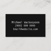 Carte de visite de tuteur en mathématiques (Dos)