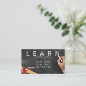 Carte de visite de tuteur/enseignant personnalisab (Debout devant)