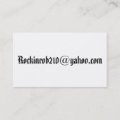 Carte de visite de tutorat de Rockin Rob (Dos)