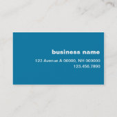 carte de visite de tuyauterie (Dos)