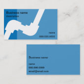 carte de visite de tuyauterie bleu-clair (Devant / Derrière)