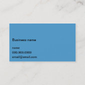 carte de visite de tuyauterie bleu-clair (Dos)