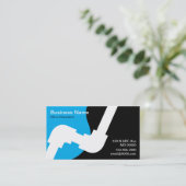 carte de visite de tuyauterie bleu et noir (Debout devant)