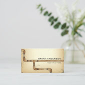 Carte de visite de tuyauterie de conduite d'eau (Debout devant)