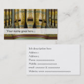 Carte de visite de tuyaux d'organe - tuyaux (Devant / Derrière)