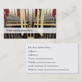 carte de visite de tuyaux d'organes - intérieur d' (Devant / Derrière)