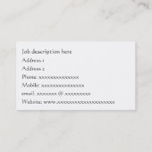 carte de visite de tuyaux d'organes - intérieur d' (Dos)