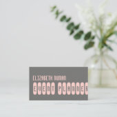 Carte de visite de typographie amusante TOUTE COUL (Debout devant)