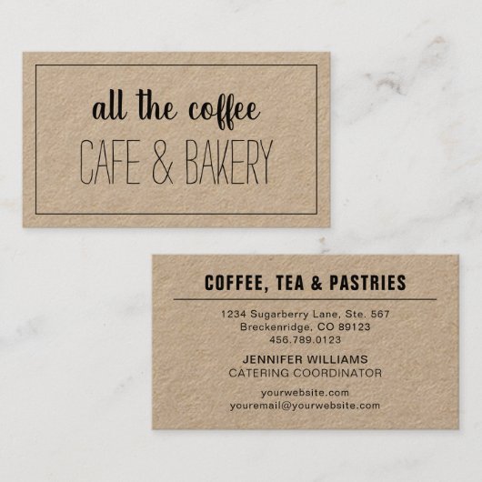 Carte de visite de typographie de Papier (Devant / Derrière)