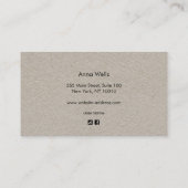 Carte de visite de typographie de script de signat (Dos)