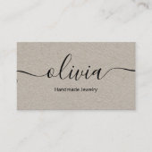 Carte de visite de typographie de script de signat (Devant)