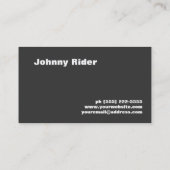 Carte de visite de typographie hip (Dos)