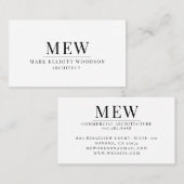 Carte de visite de typographie moderne Simple Arch (Devant / Derrière)