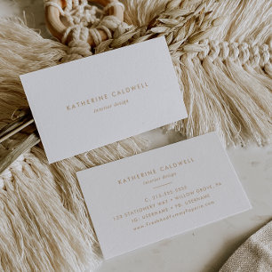 Carte de visite de typographie or chic