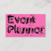 Carte de visite de typographie rose et noire (Devant)