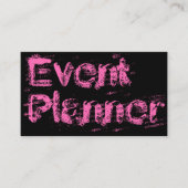 Carte de visite de typographie rose et noire (Devant)