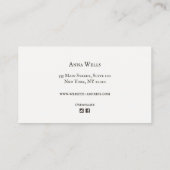 Carte de visite de typographie rustique du Vieux M (Dos)