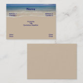 Carte de visite de vacances (Devant / Derrière)