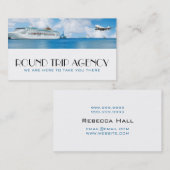 Carte de visite de vacances de l'agent de voyages (Devant / Derrière)