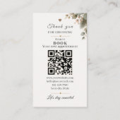 Carte de visite de vacances de Studio de Cils QR R (Dos)