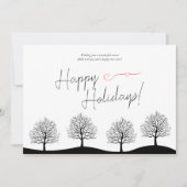 Carte de visite de Vacances modernes de White Scri (Devant)