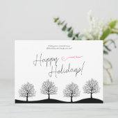 Carte de visite de Vacances modernes de White Scri (Debout devant)