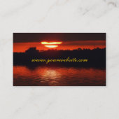 Carte de visite de vacances Sunset (Dos)