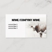 carte de visite de vache coutume double face (Dos)
