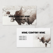 carte de visite de vache coutume double face (Devant / Derrière)