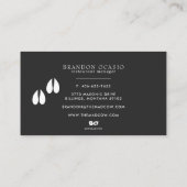 Carte de visite de vache de boucher d'esquisse vin (Dos)