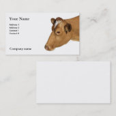 Carte de visite de vache laitière (Devant / Derrière)