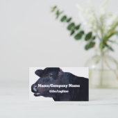 carte de visite de vache noire coutume double face (Debout devant)