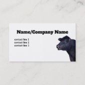 carte de visite de vache noire coutume double face (Dos)
