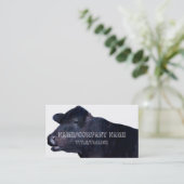 carte de visite de vache noire coutume double face (Debout devant)