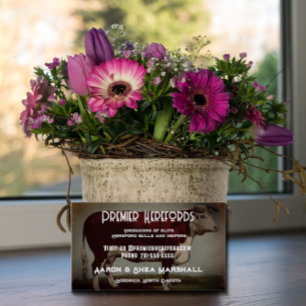 Carte de visite de vache Vintage Hereford personna