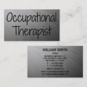 Carte de visite de vague d'argent ergothérapeute (Devant / Derrière)