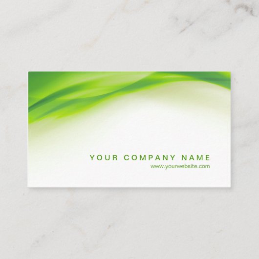 Carte de visite de vague verte (Dos)