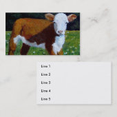 CARTE DE VISITE DE VEAU DE BOEUF DE HEREFORD (Devant / Derrière)
