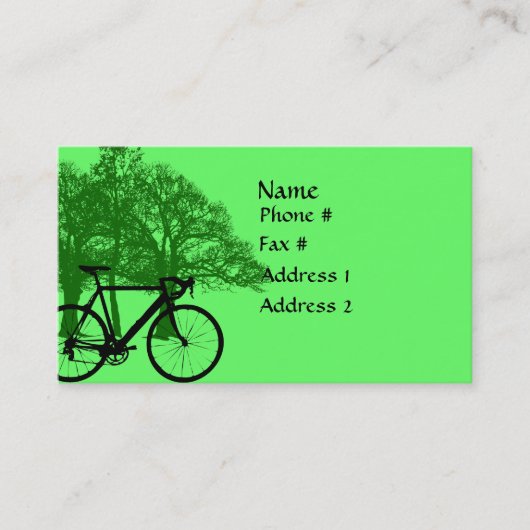 carte de visite de vélo (Devant)