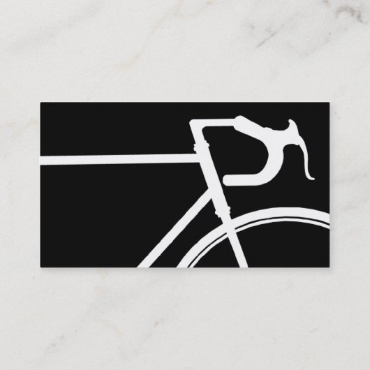 Carte de visite de vélo noir et blanc (Dos)