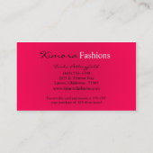 Carte de visite de vendeuse de vecteur de mode de (Dos)