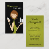 Carte de visite de vendeuse de vecteur de soin de (Devant / Derrière)