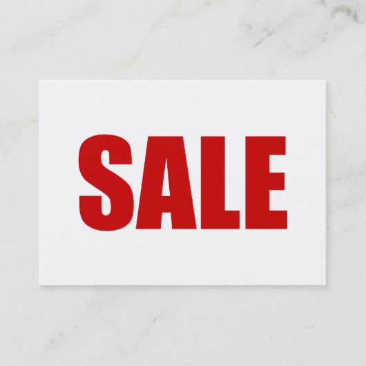 CARTE DE VISITE DE VENTE (Dos)