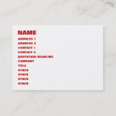 CARTE DE VISITE DE VENTE (Devant)