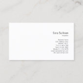 Carte de visite de vente au détail Blue Damask Tea (Dos)