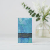 Carte de visite de vente au détail Rustic Blue Wat (Debout devant)