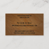 Carte de visite de vente au sol en bois dur (Dos)