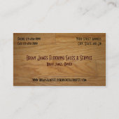 Carte de visite de vente au sol en bois dur (Devant)